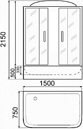 Parly Душевой бокс Bianco BNE150FR – фотография-4